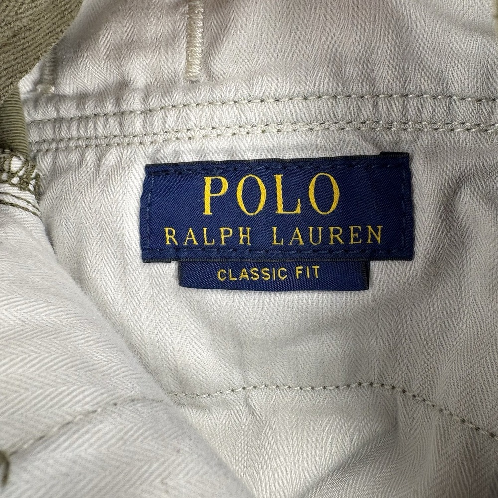 Polo Ralph Lauren Shorts Men 36 (35x9) Brill Khaki Y2k Surplus Chunky Cargo Army - Picture 2 of 11